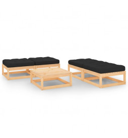 Salon de jardin 5 pcs avec...