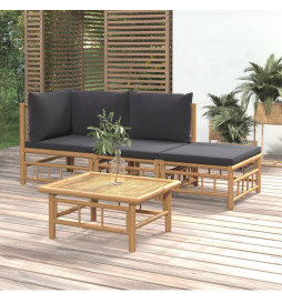 Salon de jardin 4 pcs avec...