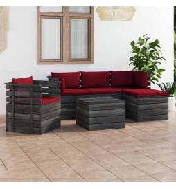 Salon palette de jardin 6...