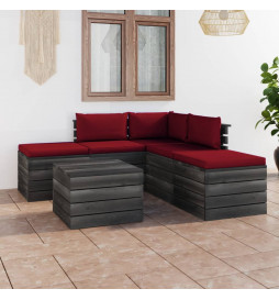 Salon palette de jardin 6...
