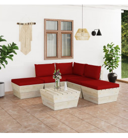 Salon de jardin palette 6...