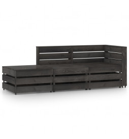 Salon de jardin 3 pcs Bois...