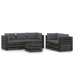 Salon de jardin 6 pcs avec...
