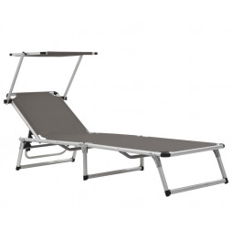 Chaise longue pliable avec...
