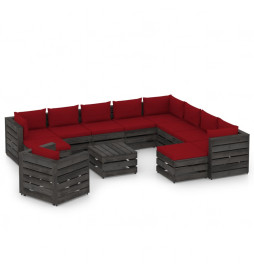 Salon de jardin 12 pcs avec...