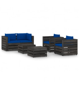 Salon de jardin 6 pcs avec...