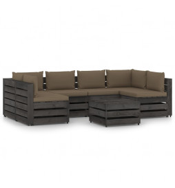 Salon de jardin 7 pcs avec...