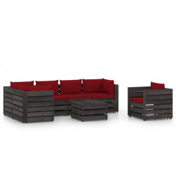 Salon de jardin 7 pcs avec...