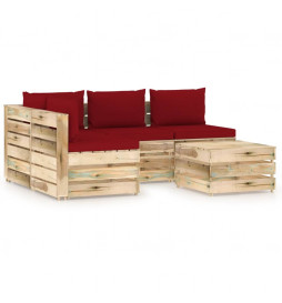 Salon de jardin 5 pcs avec...