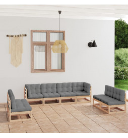 Salon de jardin 8 pcs avec...