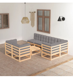 Salon de jardin 8 pcs avec...