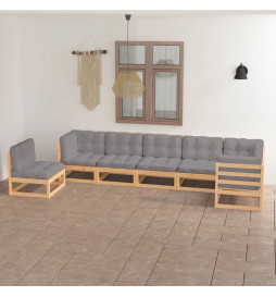 Salon de jardin 7 pcs avec...