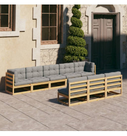 Salon de jardin 8 pcs avec...