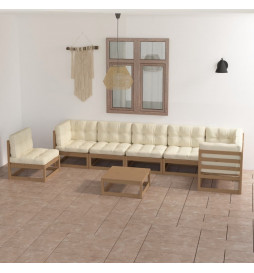 Salon de jardin 8 pcs avec...