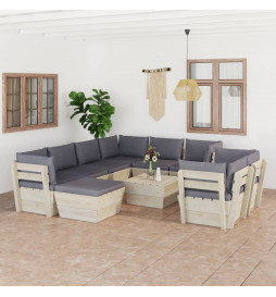 Salon de jardin palette 10...