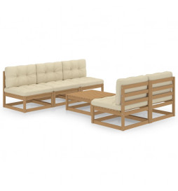 Salon de jardin 6 pcs avec...
