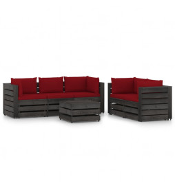 Salon de jardin 6 pcs avec...
