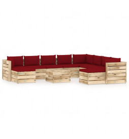 Salon de jardin 11 pcs avec...