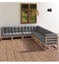 Salon de jardin 7 pcs avec...