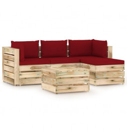 Salon de jardin 5 pcs avec...