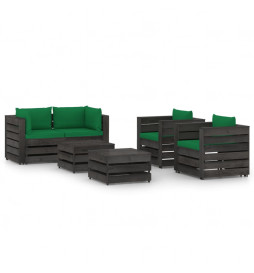 Salon de jardin 6 pcs avec...