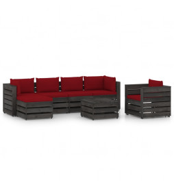 Salon de jardin 7 pcs avec...