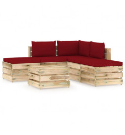 Salon de jardin 6 pcs avec...