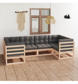 Salon de jardin 6 pcs avec...