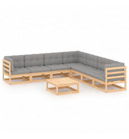 Salon de jardin 8 pcs avec...