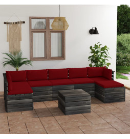 Salon palette de jardin 8...
