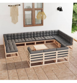 Salon de jardin 14 pcs avec...