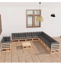 Salon de jardin 12 pcs avec...