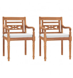 Chaises Batavia 2 pcs avec...