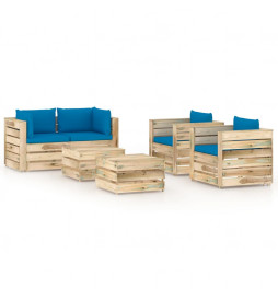 Salon de jardin 6 pcs avec...