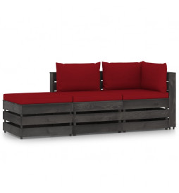 Salon de jardin 3 pcs avec...