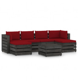 Salon de jardin 7 pcs avec...