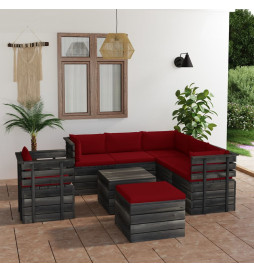 Salon palette de jardin 8...