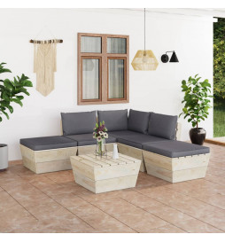 Salon de jardin palette 6...