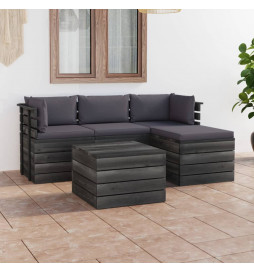 Salon palette de jardin 5...