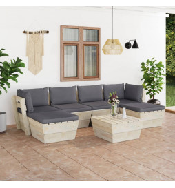 Salon de jardin palette 7...