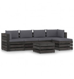 Salon de jardin 6 pcs avec...