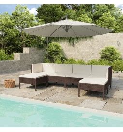 Salon de jardin 6 pcs avec...