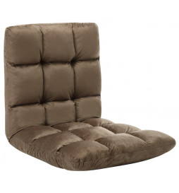 Chaise pliable de sol Taupe...