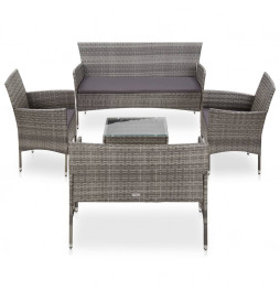 Salon de jardin 5 pcs avec...