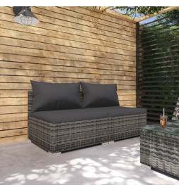 Salon de jardin 2 pcs avec...
