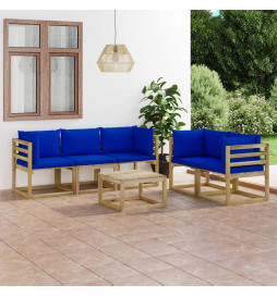 Salon de jardin 6 pcs avec...