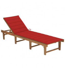 Chaise longue pliable avec...
