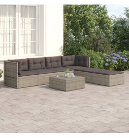 Salon de jardin 6 pcs avec...