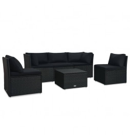 Salon de jardin 4 pcs avec...