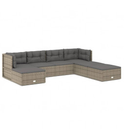 Salon de jardin 7 pcs avec...